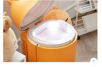 Yellow bear-shaped refrigerator
