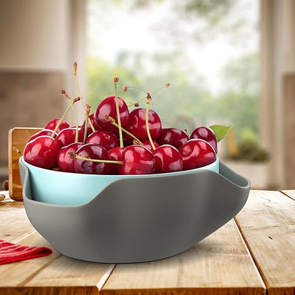 Pistachio Bowl - Double Dish Serving Bowl with Shell Storage